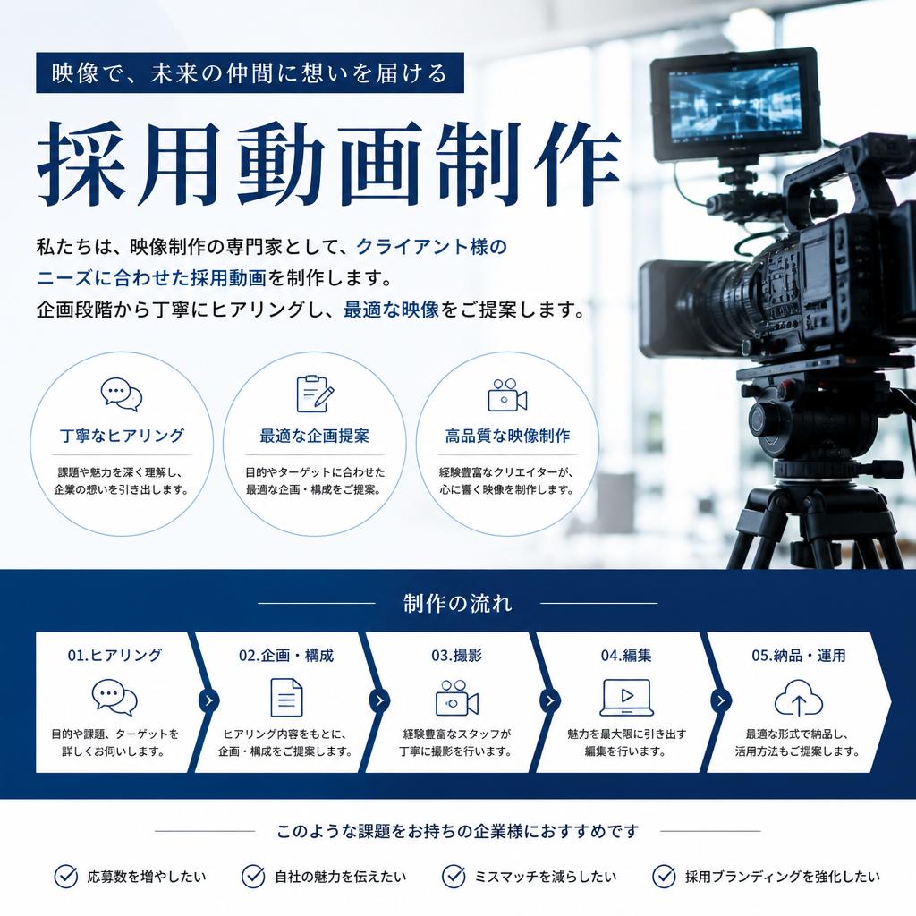 新宿区の人材派遣会社に最適な採用動画をお届けします